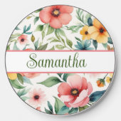 Gorgeous wireless charger floral personalized (Front)
