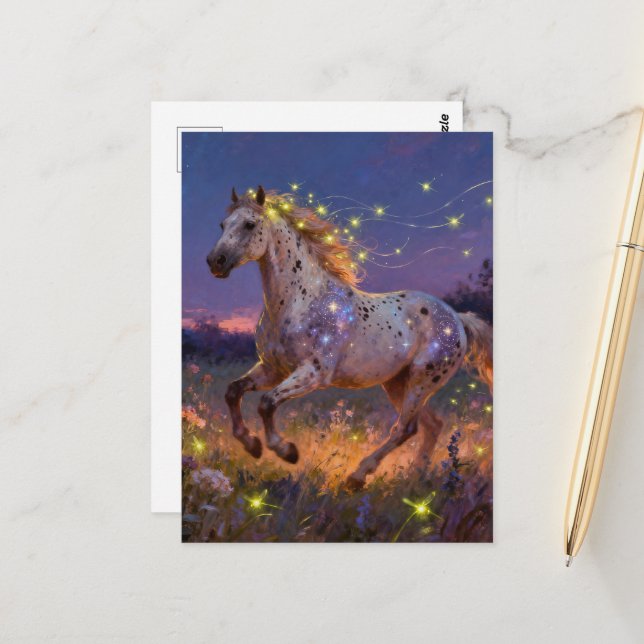 Gorgeous Year of the Horse  Postcard (Front/Back In Situ)