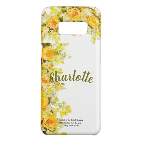 Gorgeous Yellow and Orange  Floral Spray Case_Mate Samsung Galaxy S8 Case