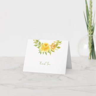 Gorgeous Yellow Floral Thank You Card