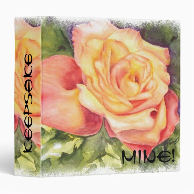 GORGEOUS YELLOW ROSE BINDER (Front/Spine)