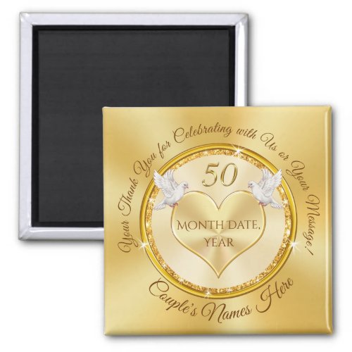 Gorgeous yet Cheap 50th Anniversary Party Favors Magnet