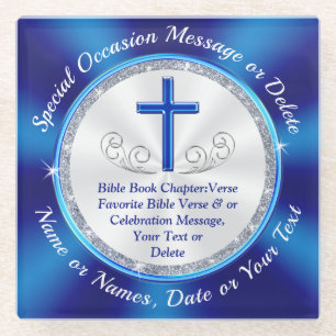 Gorgeous yet Cheap Christian Gifts, Buy 1 or Set,  Glass Coaster
