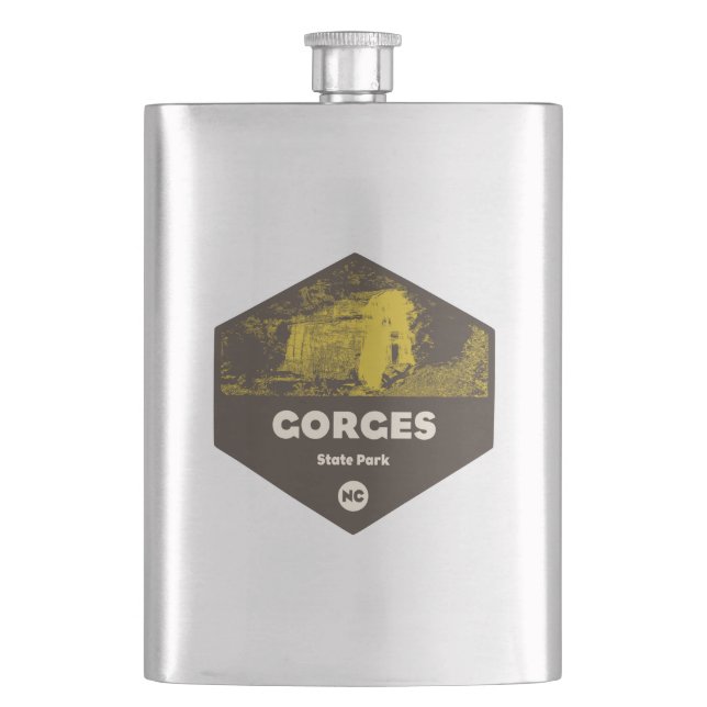 Gorges State Park North Carolina Flask (Front)
