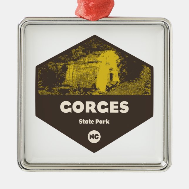 Gorges State Park North Carolina Metal Ornament (Front)