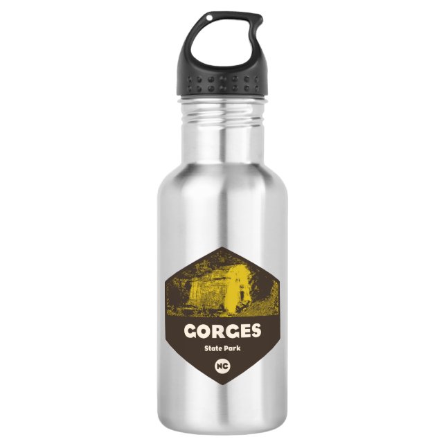 Gorges State Park North Carolina Stainless Steel Water Bottle (Front)