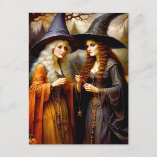 Gorgeus Victorian Witches Postcard