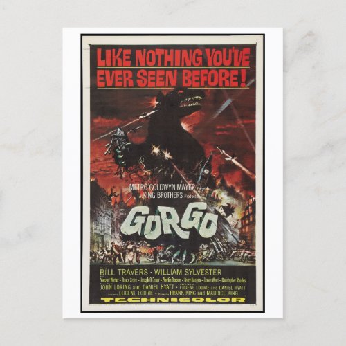 Gorgo 1961 Sci Fi Horror Film Retro Postcard