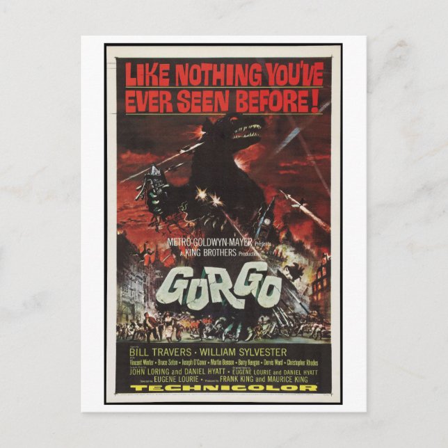 Gorgo 1961 Sci Fi Horror Film Retro Postcard (Front)