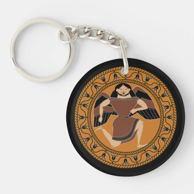 Gorgon: Terracotta kylix Siana cup Keychain (Front)