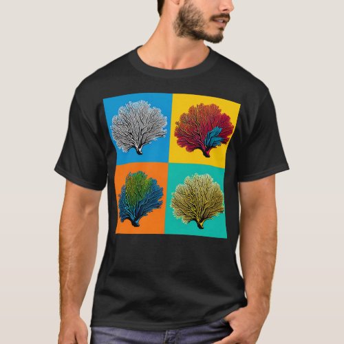 Gorgonian Sea Fan Coral Cool Underwater T_Shirt