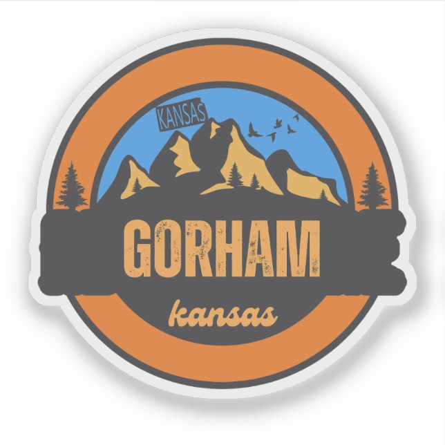 Gorham, Kansas Sticker (Front)