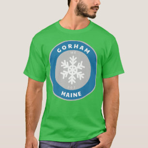Gorham Maine ME Winter Snow Snowflake Badge Souven T-Shirt