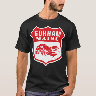 Gorham Maine Retro  Shield Red T-Shirt