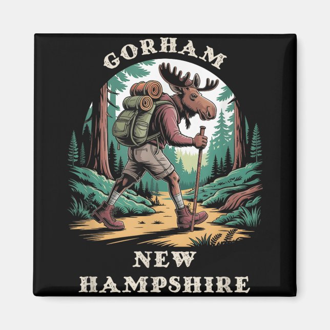 Gorham New Hampshire Nh Mountains Hiking Trail Moo Magnet (Front)