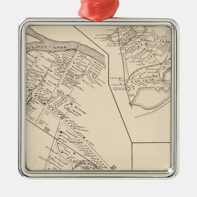 Gorham PO, town of Gorham Metal Ornament (Front)