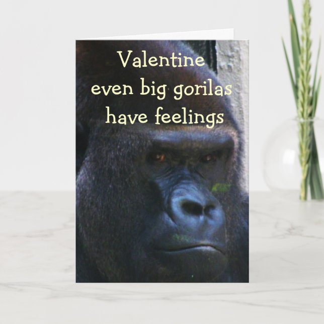 GORILAS HAVE VALENTINE LOVE card (Front)