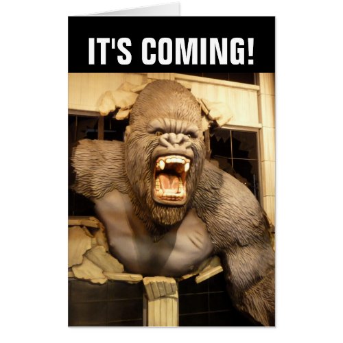 GORILLA 18X24 GIANT GORILLA KONG BIRTHDAY CARDS