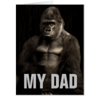 GORILLA 18X24 JUMBO FATHER'S DAY FUNNY CARDS