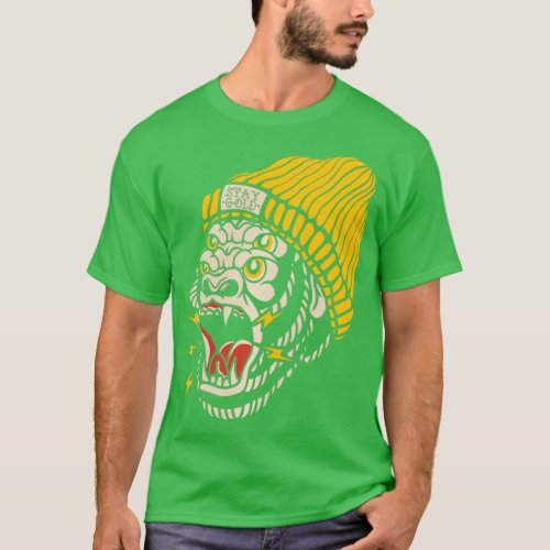 Gorilla American raditional attoo Inked Old School T_Shirt