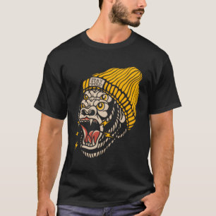 Gorilla American Traditional Tattoo Inked Old Scho T-Shirt