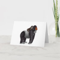 Gorilla and baby Father's Day card