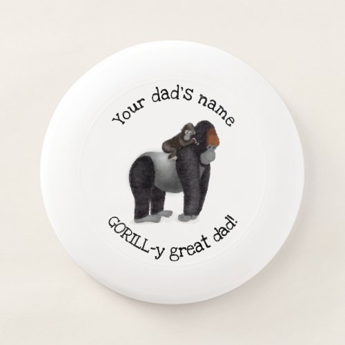Gorilla and baby great dad frisbee