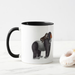 Gorilla and baby 'great dad' mug
