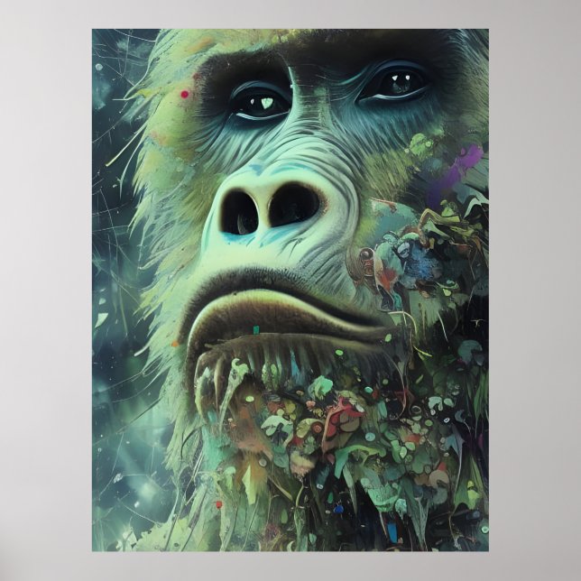 Gorilla and Plants Poster (Front)