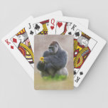 Gorilla And Yellow Daisy Playing Cards at Zazzle