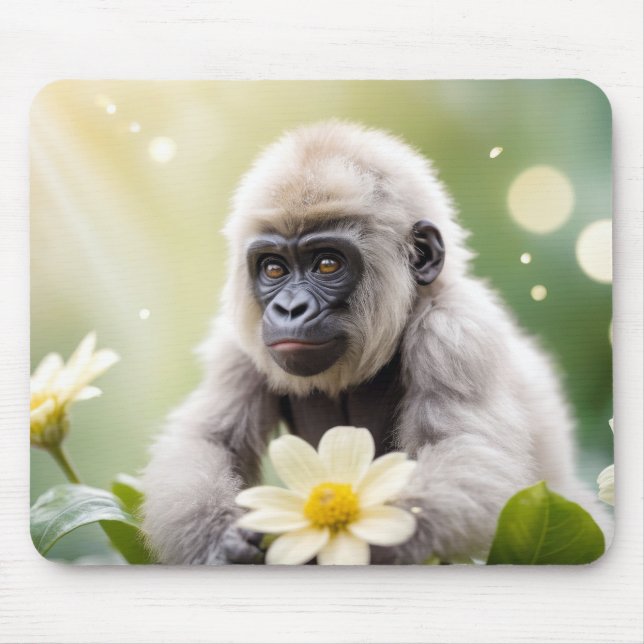 Gorilla Animal Fun Fantastic Surreal Wildlife  Mouse Pad (Front)