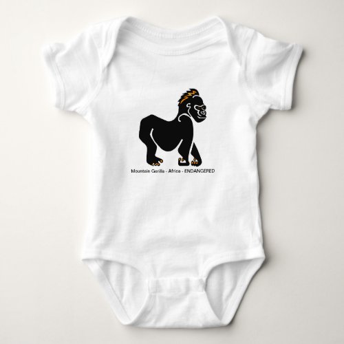 GORILLA_ Animal lover  _Conservation _ Baby Bodysuit