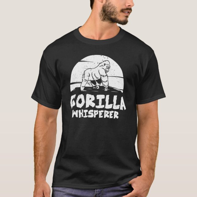 Gorilla Animal Quote Monkey Habitat Silverback Wes T-Shirt (Front)