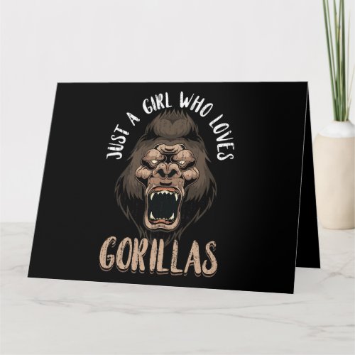 Gorilla Ape Monkey Lover Girls Women Zoo Animal Go Card