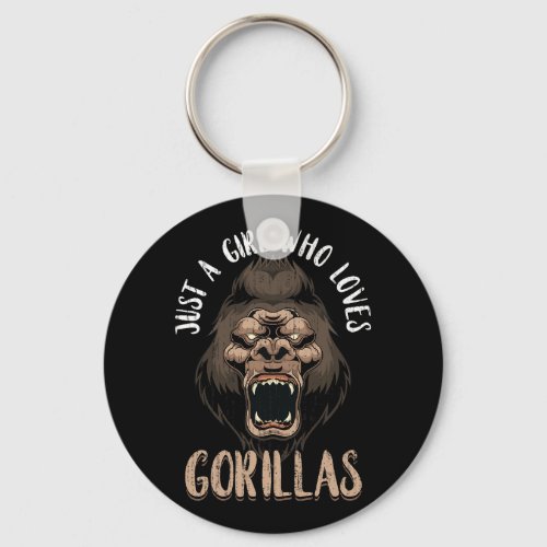 Gorilla Ape Monkey Lover Girls Women Zoo Animal Go Keychain
