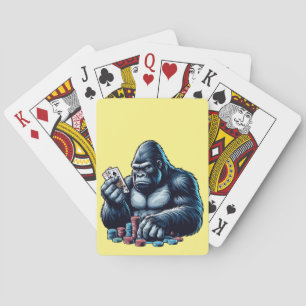 gorilla ape playing cards poker gambling casino