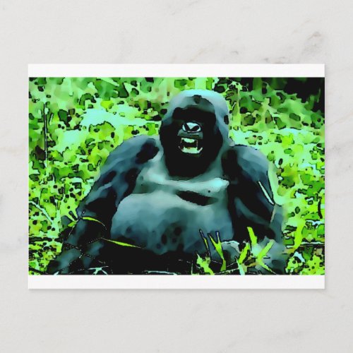 Gorilla Artwork Postcard
