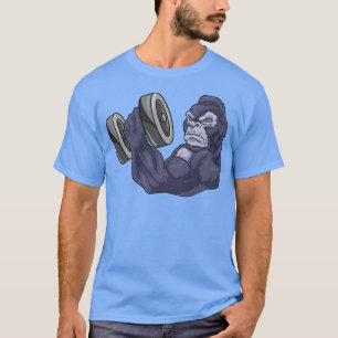 Gorilla As Bodybuilder With Barbell  T-Shirt