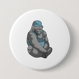 Gorilla as Craftsman with Wrench Button