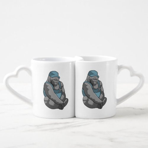 Gorilla as Craftsman with Wrench Coffee Mug Set