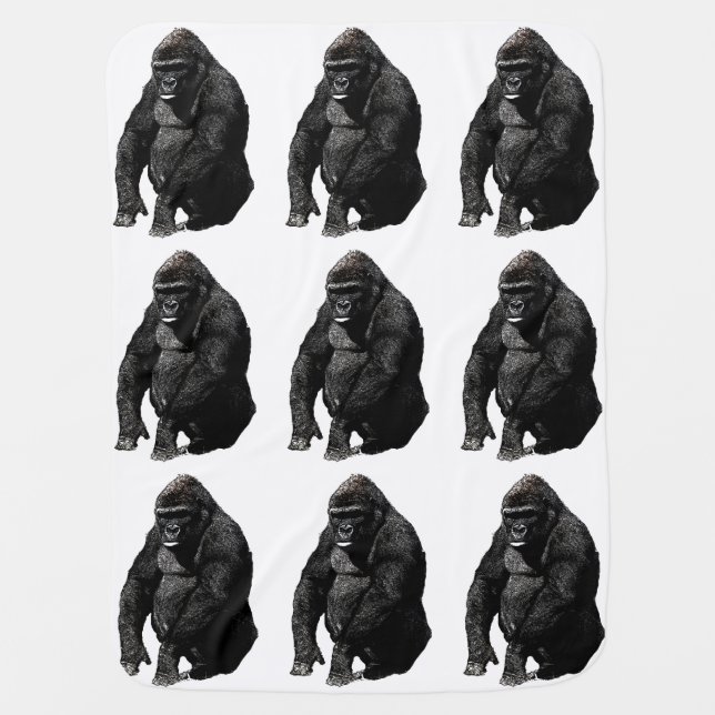 Gorilla Baby Blanket (Front)