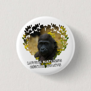 Gorilla Baby - Loving Nature's Gentle Giants Button