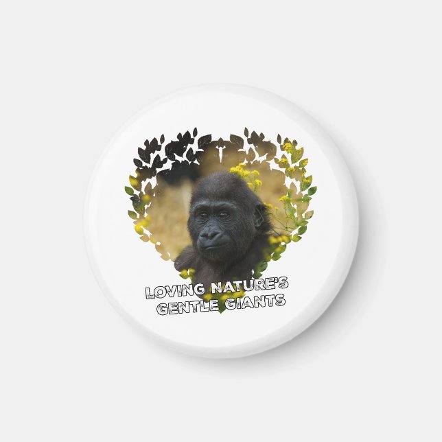 Gorilla Baby - Loving Nature's Gentle Giants Magnet (Front)