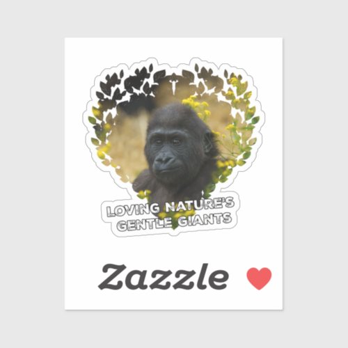 Gorilla Baby _ Loving Natures Gentle Giants Sticker