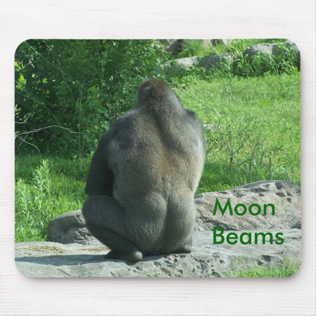 gorilla backside, Moon Beams Mouse Pad (Front)