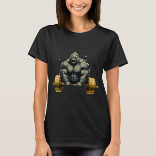Gorilla Beast Gym Workout Lifting Weights Bodybuil T_Shirt