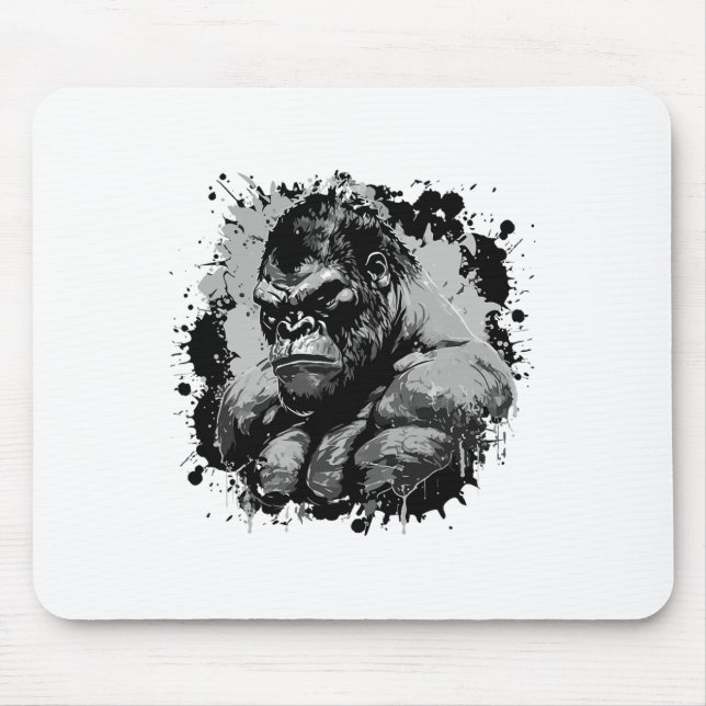 Gorilla Beast Muscles Workout Bodybuilding Boxing  Mouse Pad (Front)