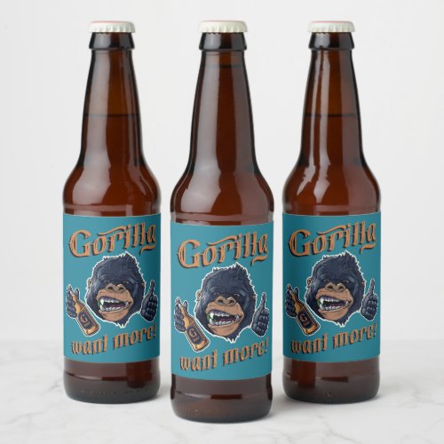 Gorilla Beer Food and Beverage Label Set