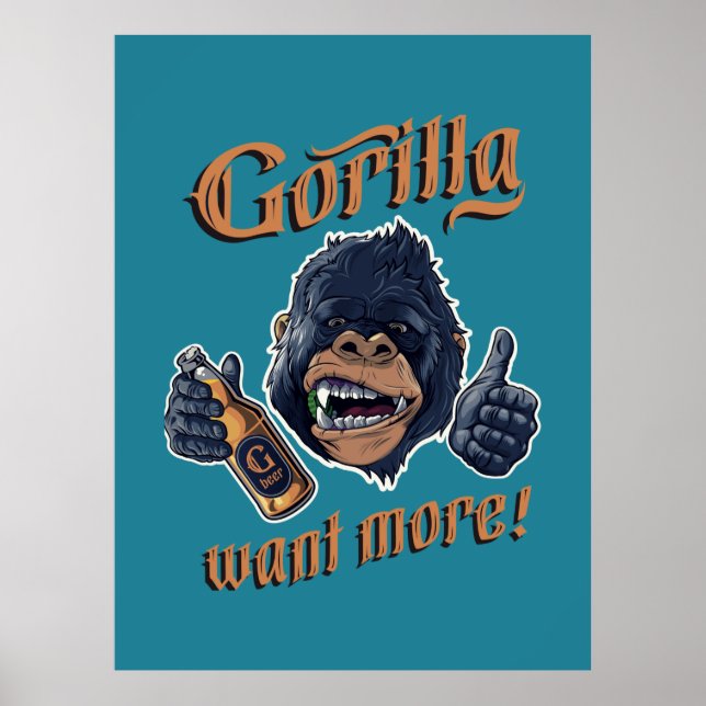 Gorilla Beer Poster (Front)