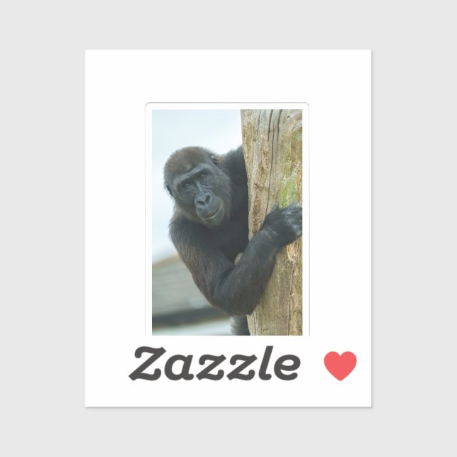 Gorilla Behind The Tree Sticker (Sheet)